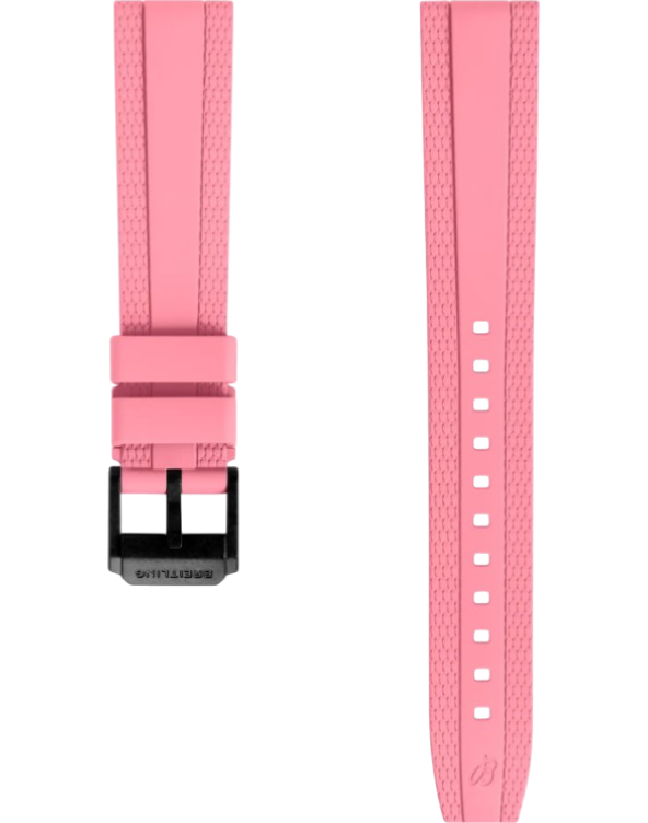 Breitling Diver Pro gummiband rosa 18 mm C-spänne
