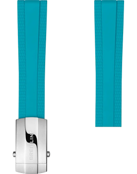 Breitling Diver Pro gummiband turkos 18 mm viklås