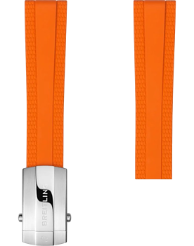 Breitling Diver Pro gummiband orange 18 mm viklås