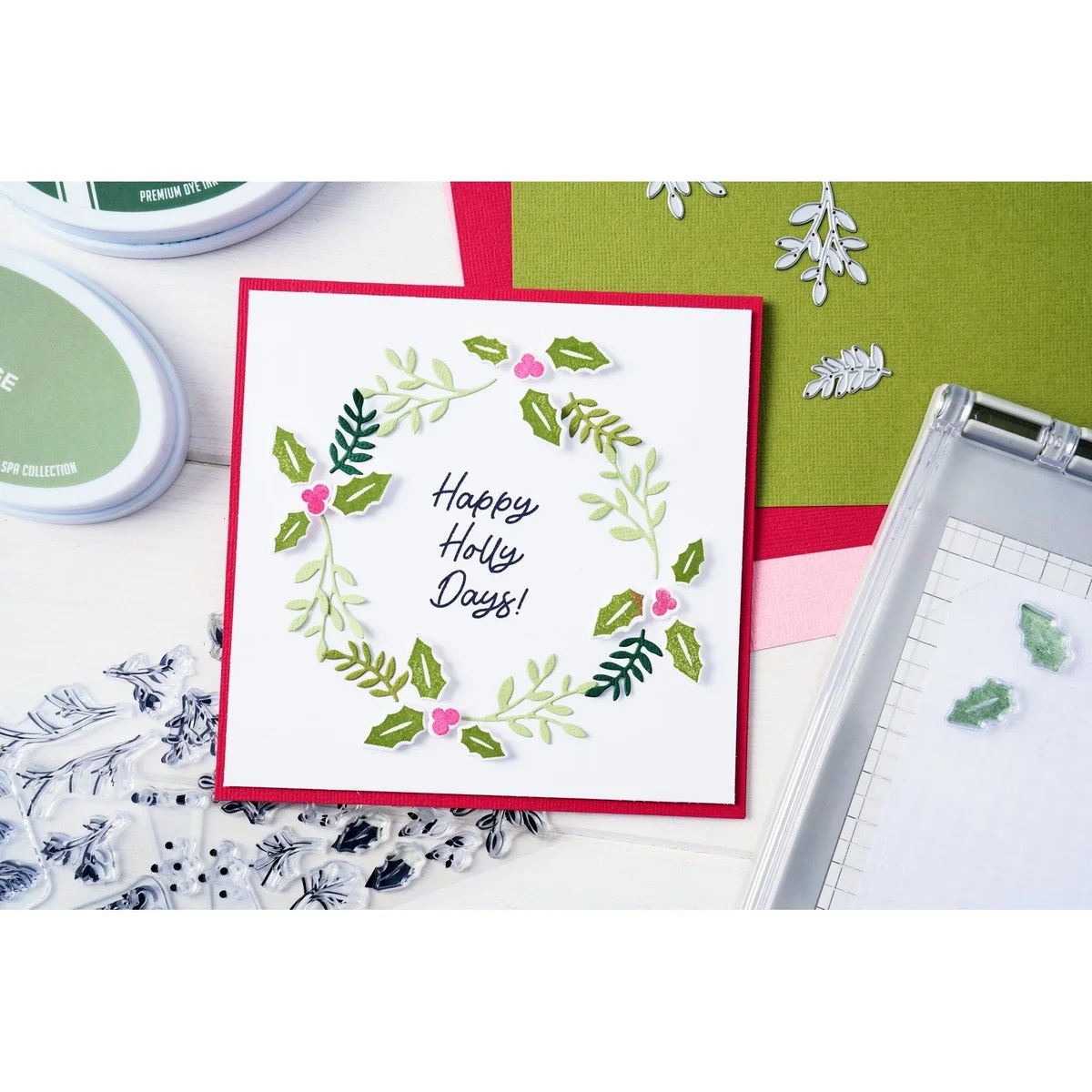 Sizzix - Framelits Die Set - Happy Holly Days Nr 2 - 3