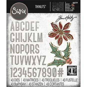 Sizzix - Tim Holtz Thinlits Die Set - Vault Seasonal Sketch 43pcs