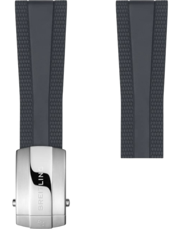 Breitling Diver Pro gummiband grå 24 mm viklås
