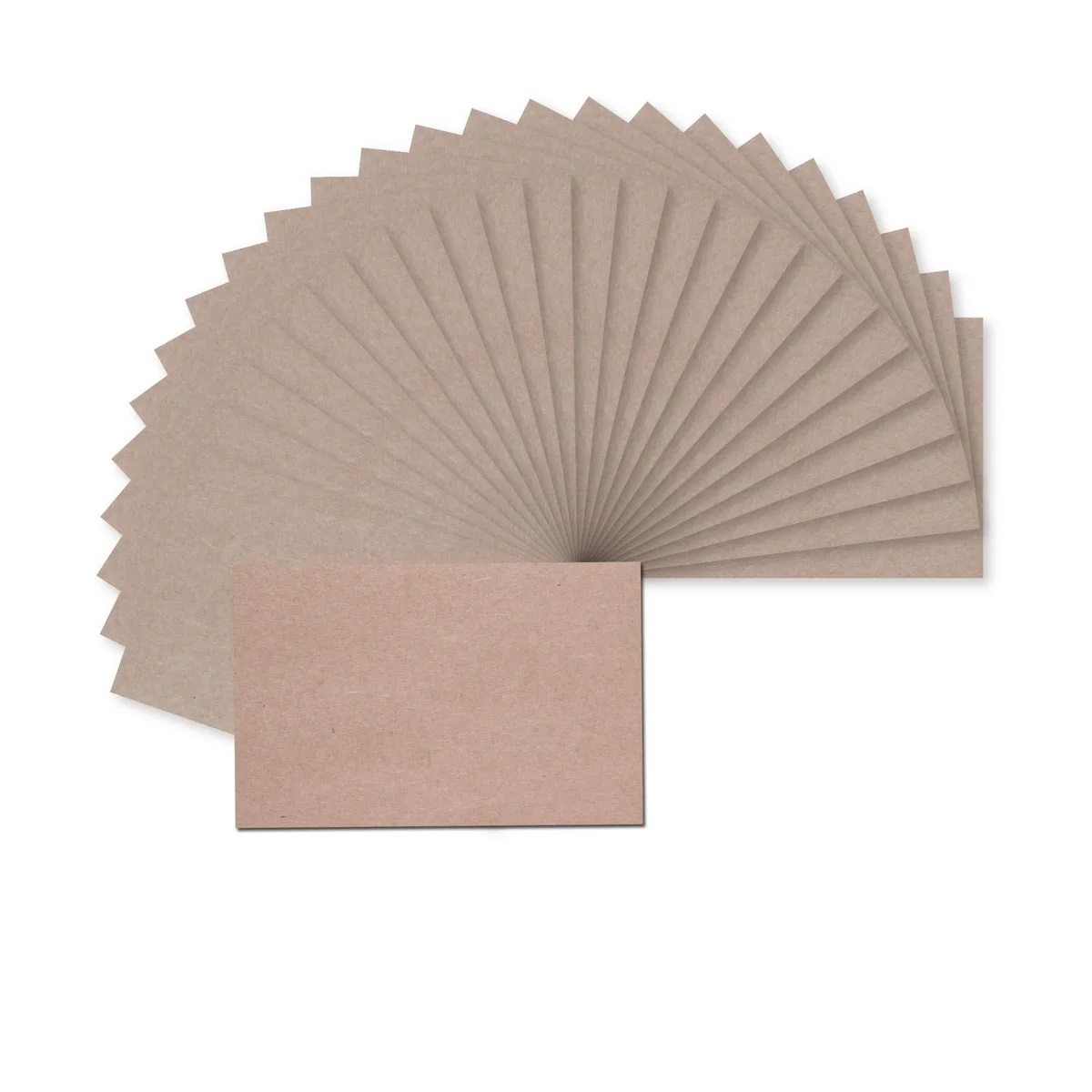 Florence - Cardstock Folded Cards Smooth 25x - Kraft  - 3