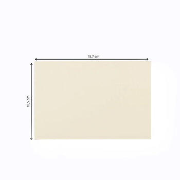 Florence - Cardstock Folded Cards Smooth 25x - Ivory