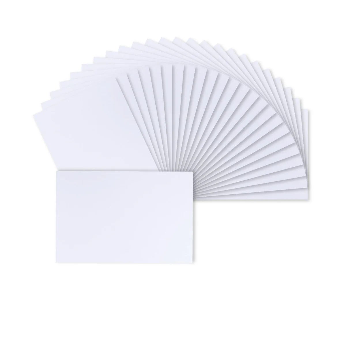 Florence - Cardstock Folded Cards Smooth 25x - White - 3