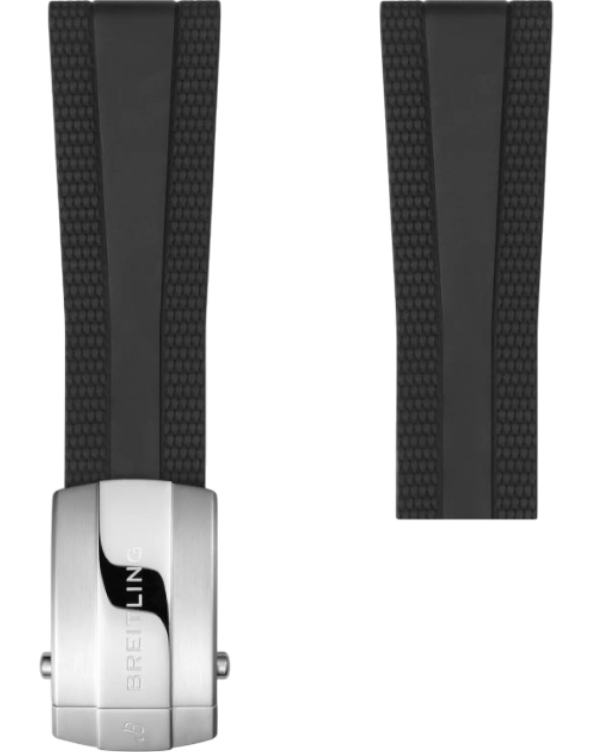 Breitling Diver Pro gummiband svart 24 mm viklås