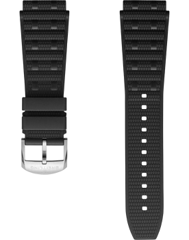 Breitling Rouleaux gummiband svart  20 mm C-spänne (finns även med viklås)