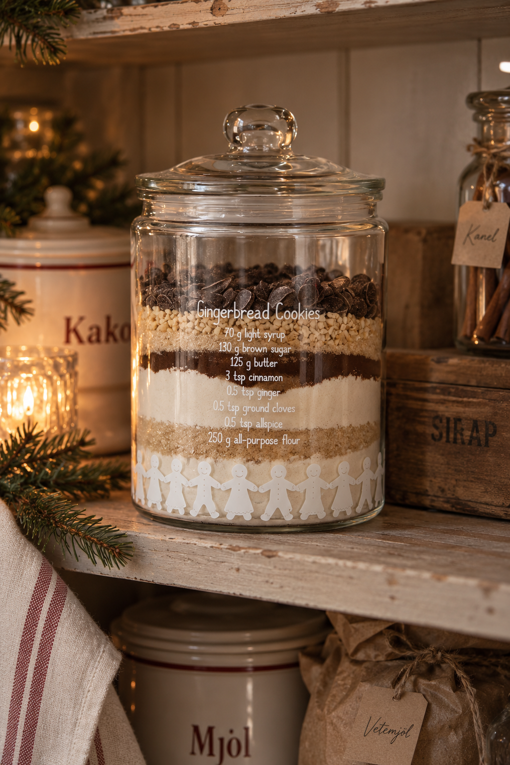 Glass jar with lid for biscuits - Biscuit jar - Glass - 21x14.5 cm - 2