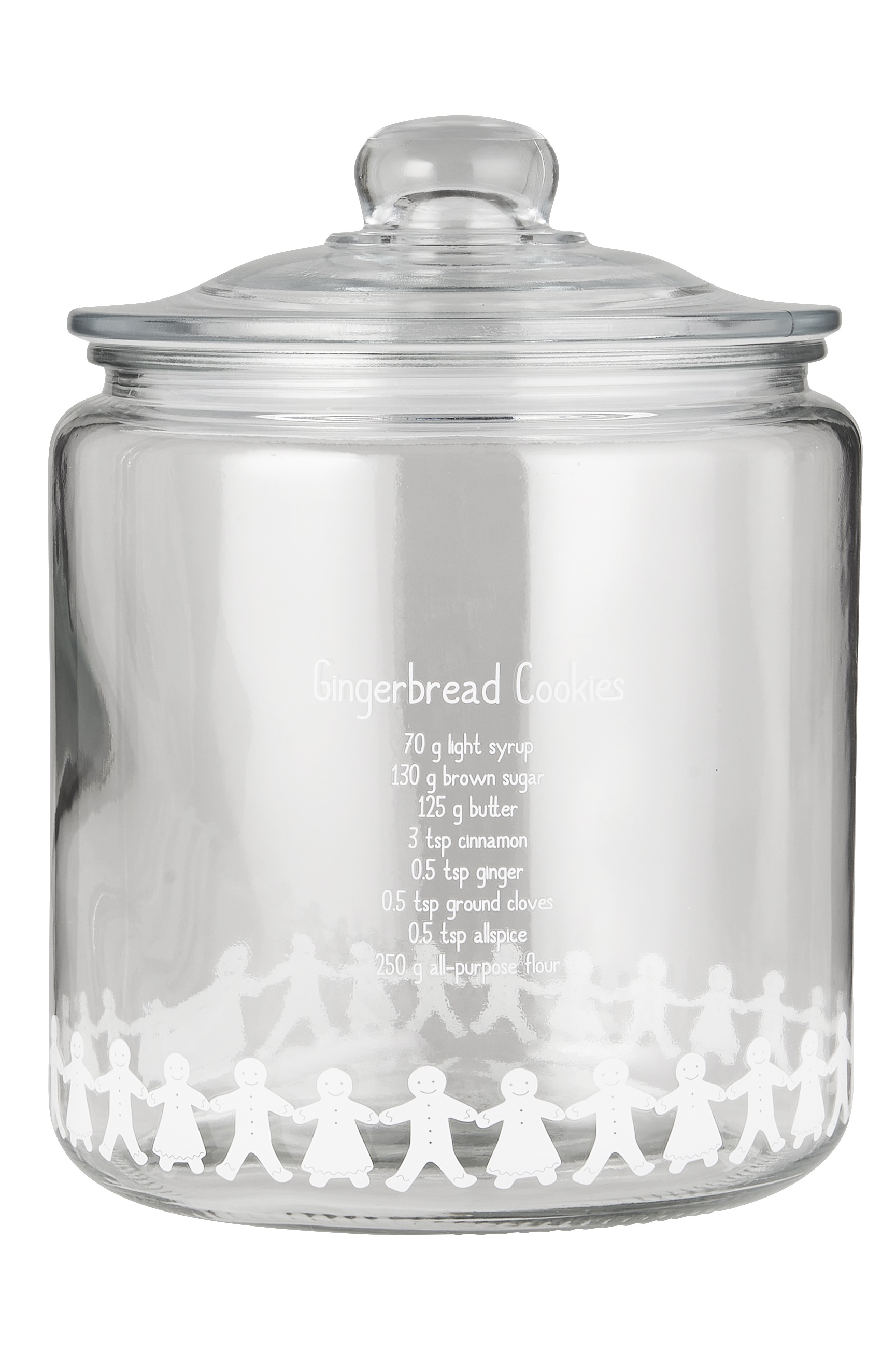 Glass jar with lid for biscuits - Biscuit jar - Glass - 24x18.5 cm - 2