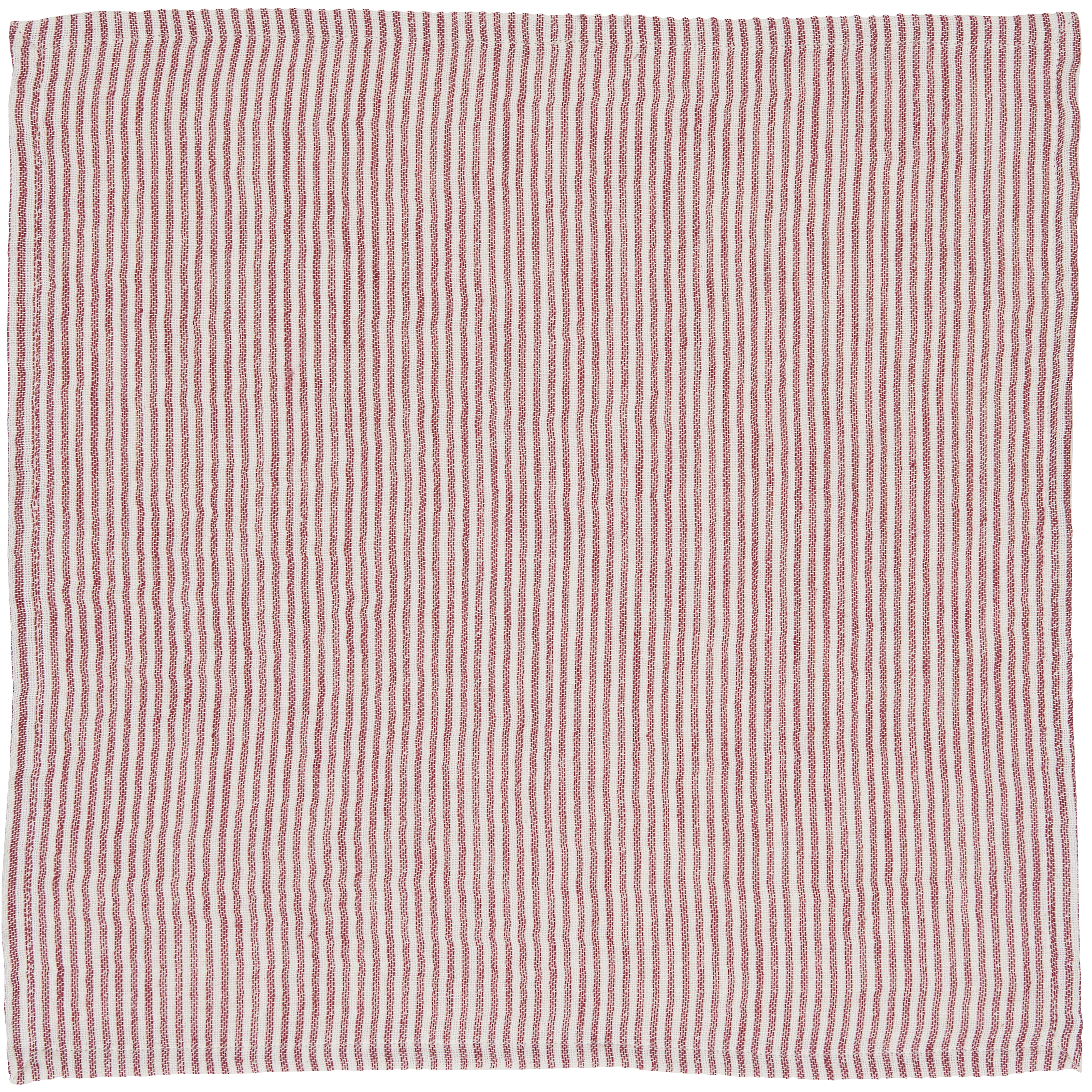 Tygservett dubbelvävd röd/vit randig - 40x40 cm - 3