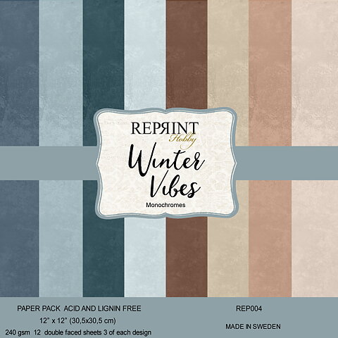 Paperpack Reprint - Winter Vibes Monochromes - 12x12