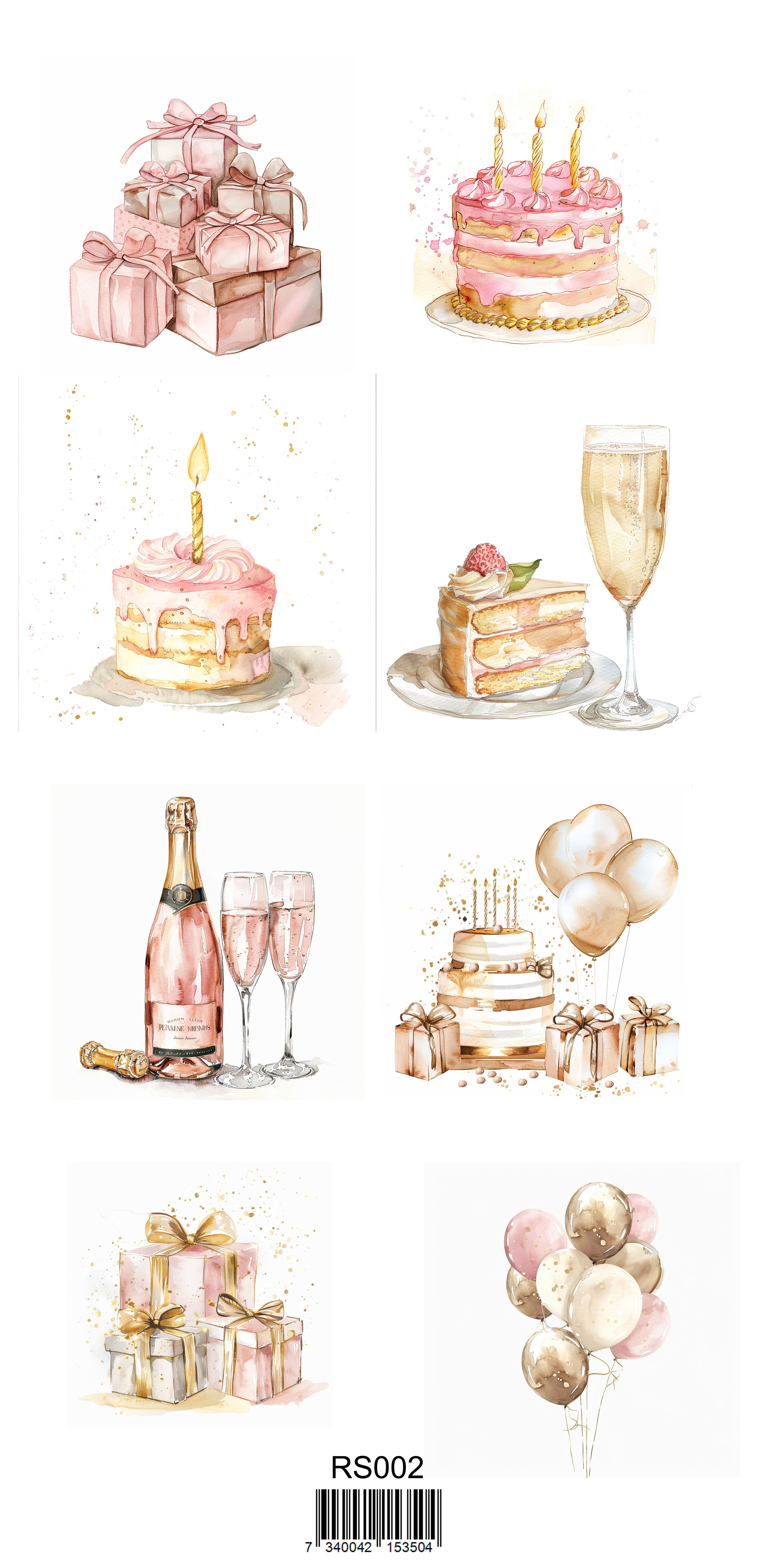 Stickers Reprint -Congrats Collection -  10x21 cm