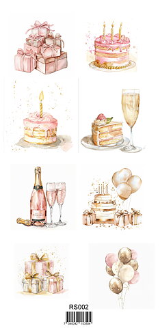 Stickers Reprint -Congrats Collection -  10x21 cm