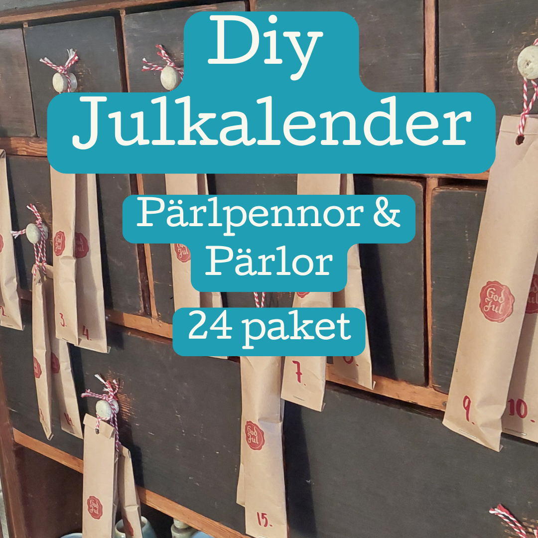 Julkalender med 24 Paket  - "Pärlpennor"