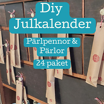 Julkalender med 24 Paket  - "Pärlpennor"