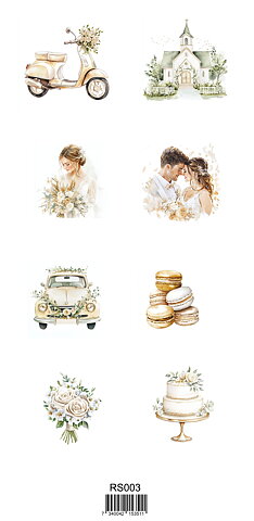 Stickers Reprint - Marry Me Collection -  10x21 cm