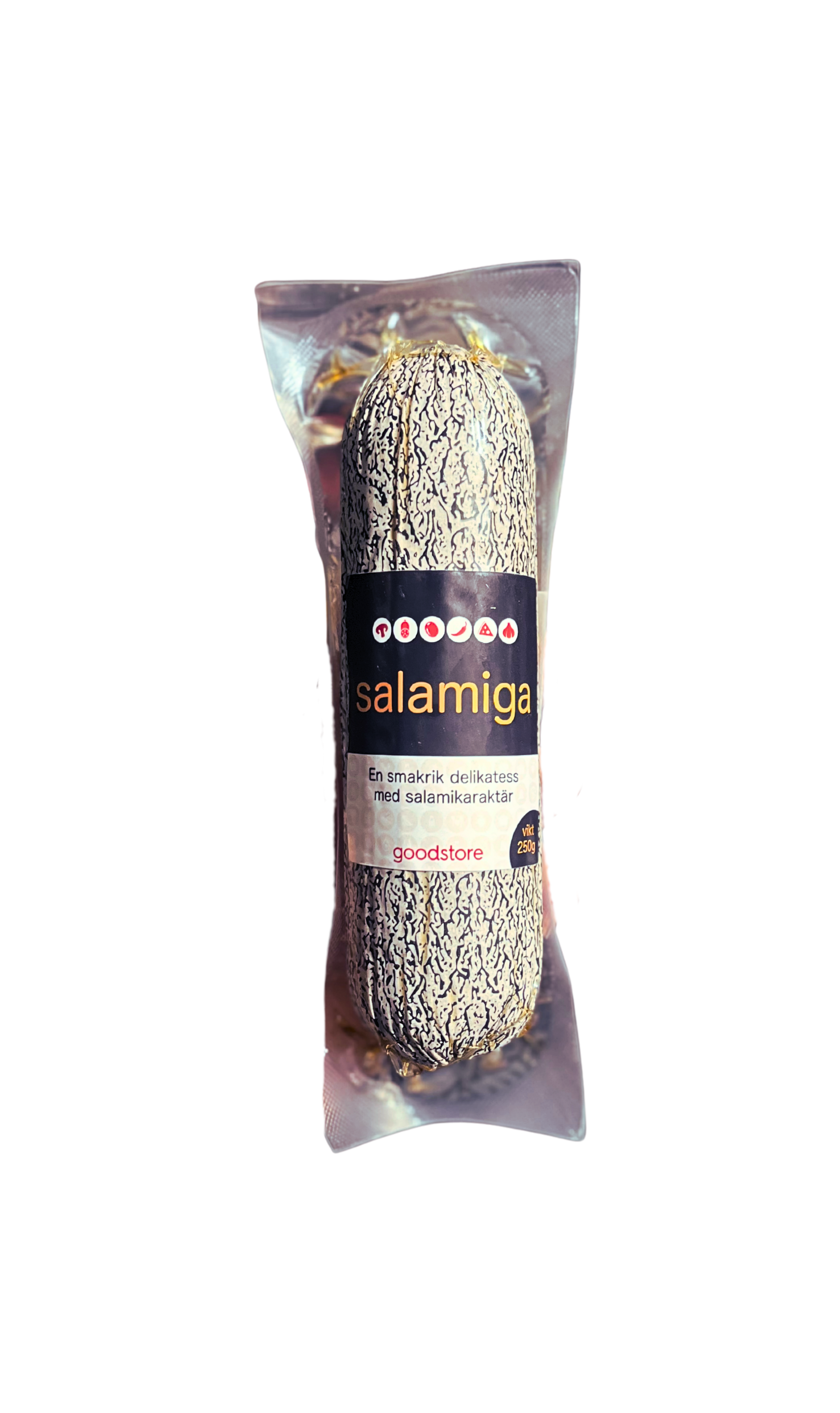 Vegansk delikatesskorv Salamiga 250g goodstore