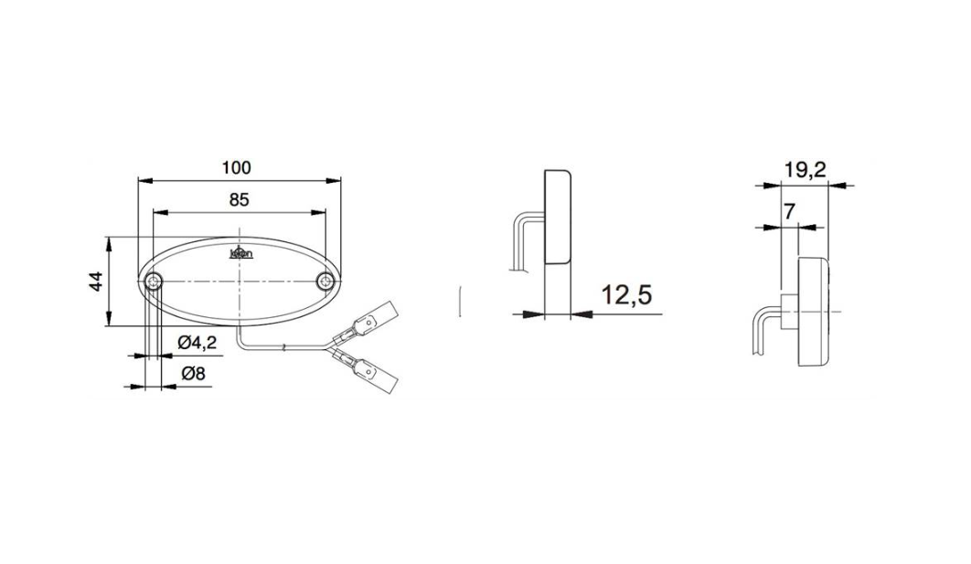 Sidomarkeringslykta Jokon, LED 12V - 2