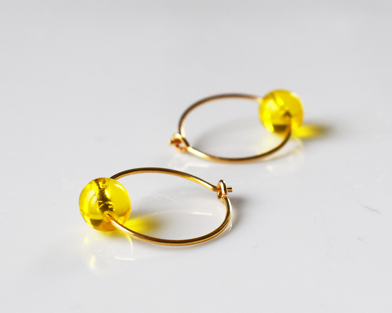 ELVES HONEY - yellow earrings gold plated silver - 2