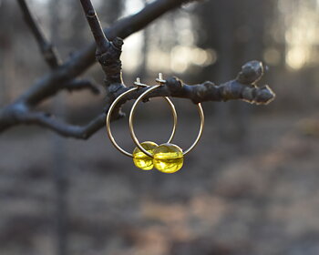 ELVES HONEY - yellow earrings gold plated silver