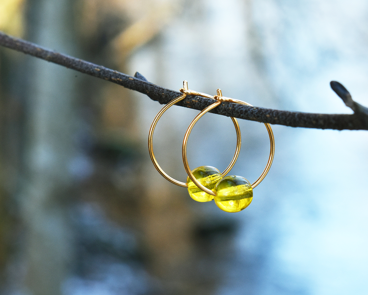 ELVES HONEY - yellow earrings gold plated silver - 3