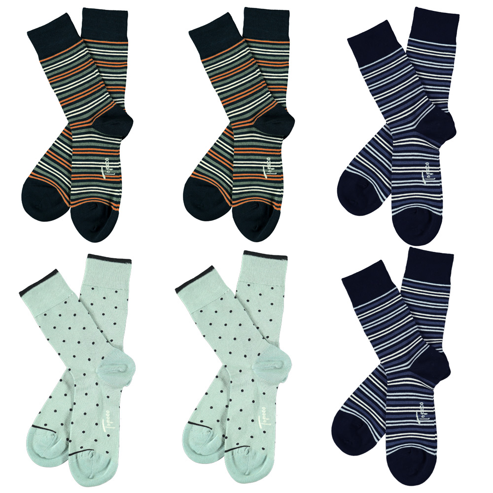  Presentbox  6-pack herrstrumpor i bambu 1 - 2