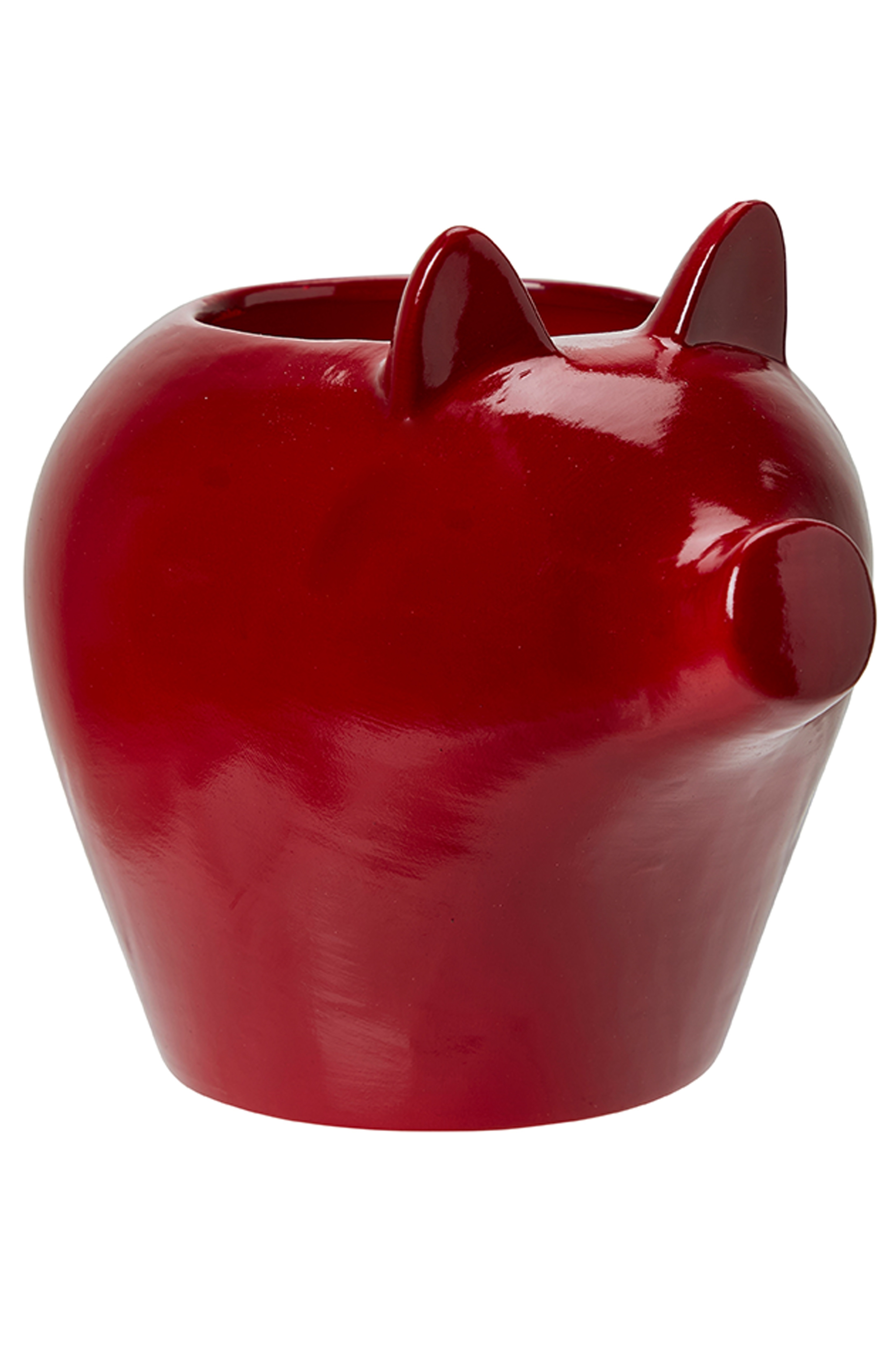 Pot - Pig - Vase - Red - 17x14x15 cm - 3