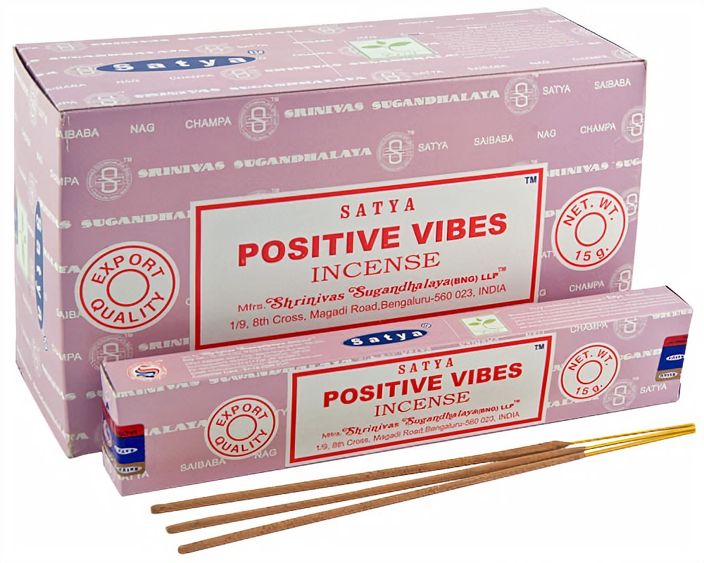  Satya Rökelse Postive Vibes -  12st paket