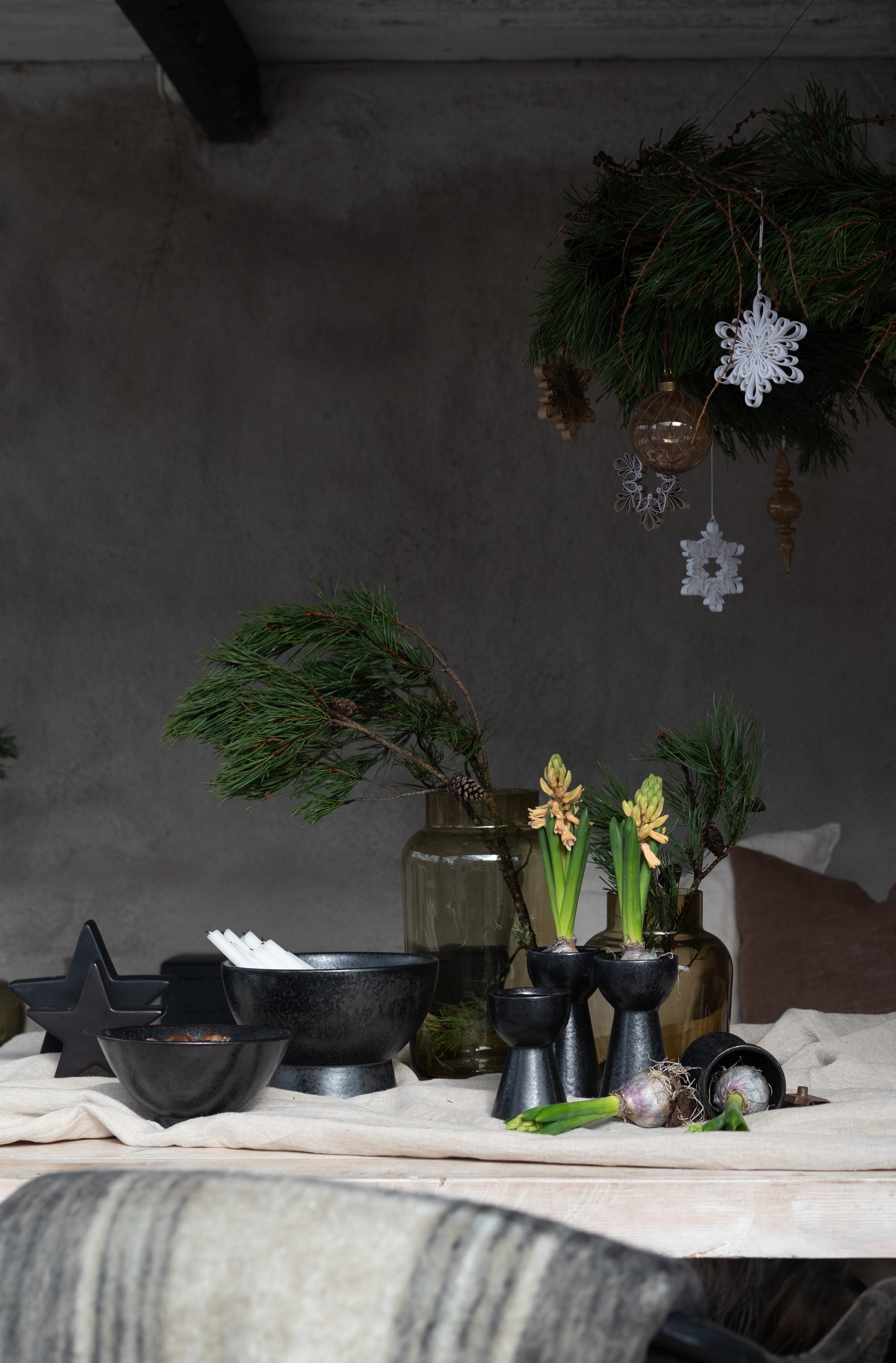 Advent star - Star - Black - Porcelain - Ø 14 cm - 2