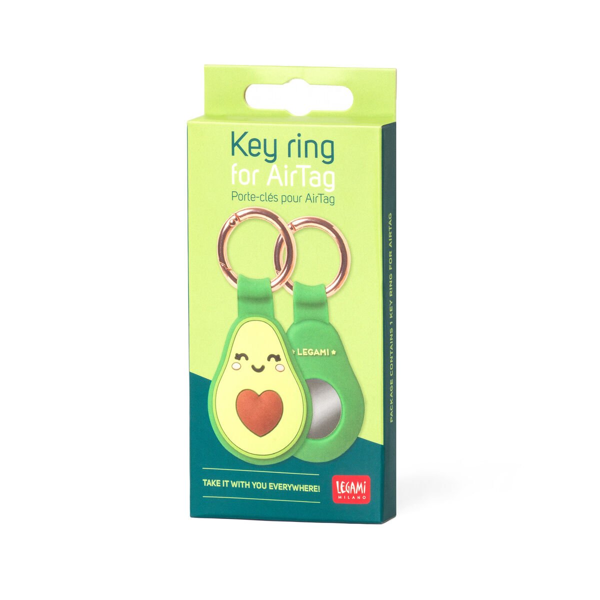 Nyckelring för AirTag, Avokado