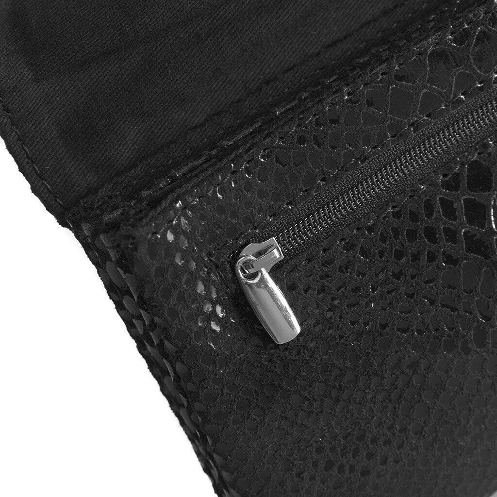 Purse/Creidt Card Holder - Black Croco - Depeche - 3