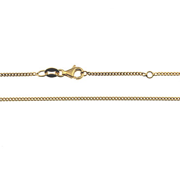 Förgylld 24K pansar kedja silver 925, 36+2cm, 2.3g