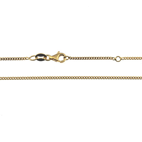 Förgylld 24K pansar kedja silver 925, 40+2cm, 2,45g