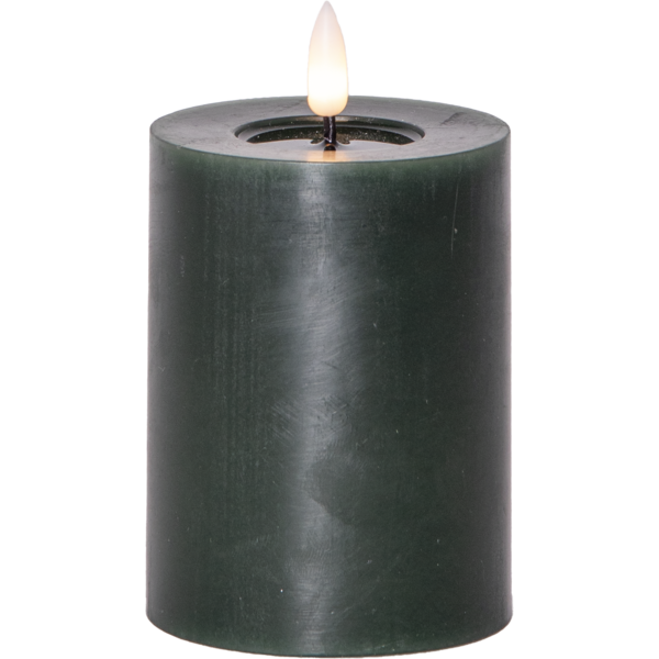 LED Blockljus Flamme Flow Grön 12,5 cm - 5