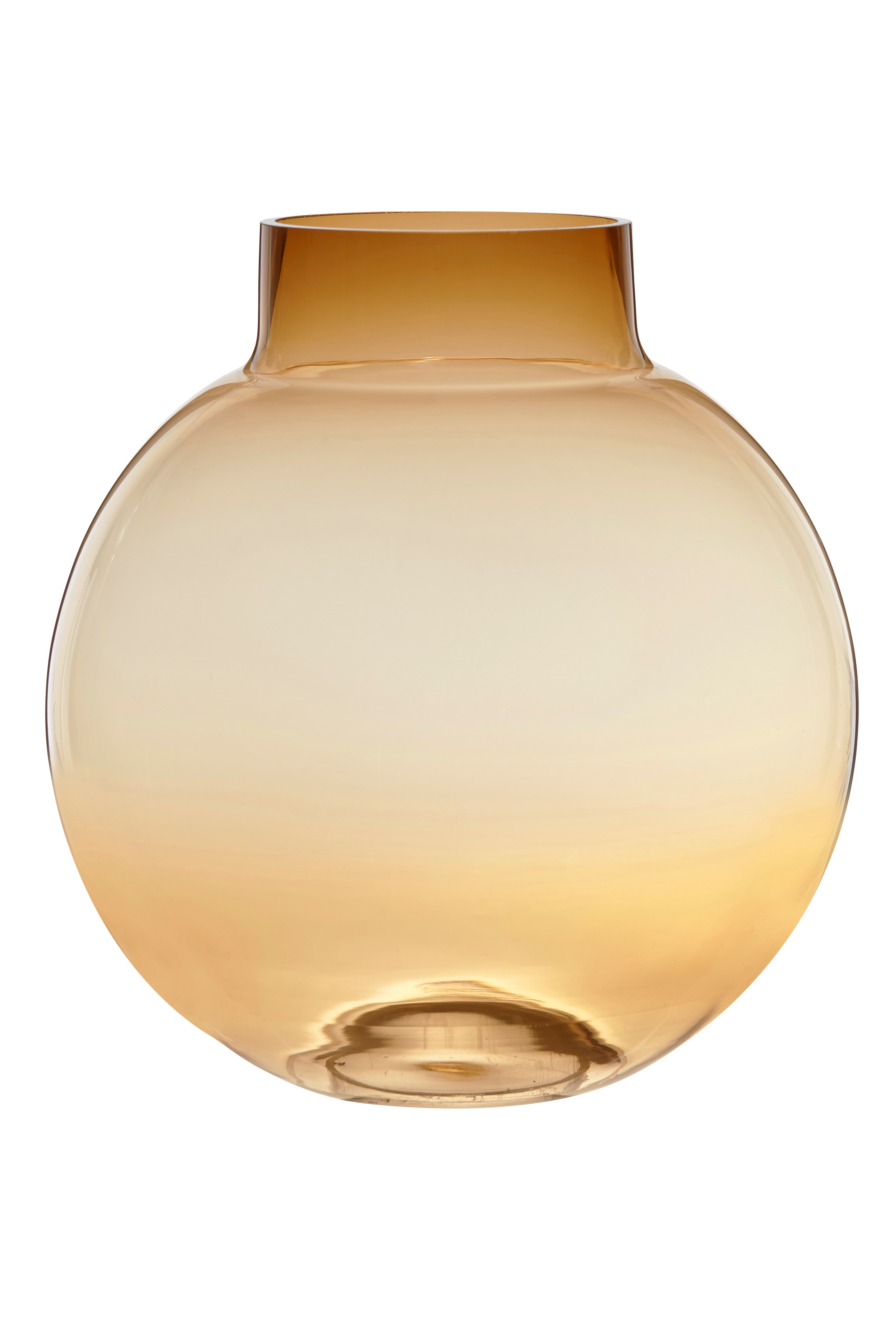Glass vase - Vase - Amber - 32x33 cm - 3
