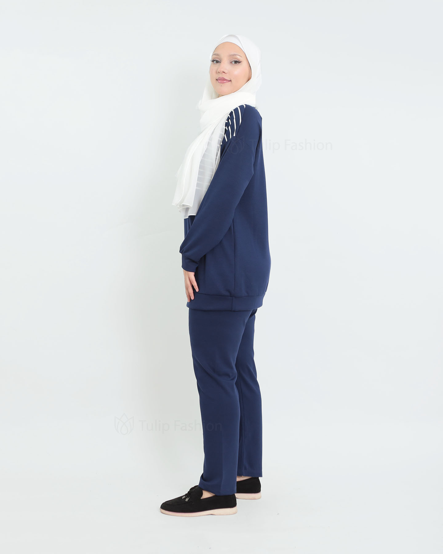 Tunic set with pants - Midnight Blue - 2