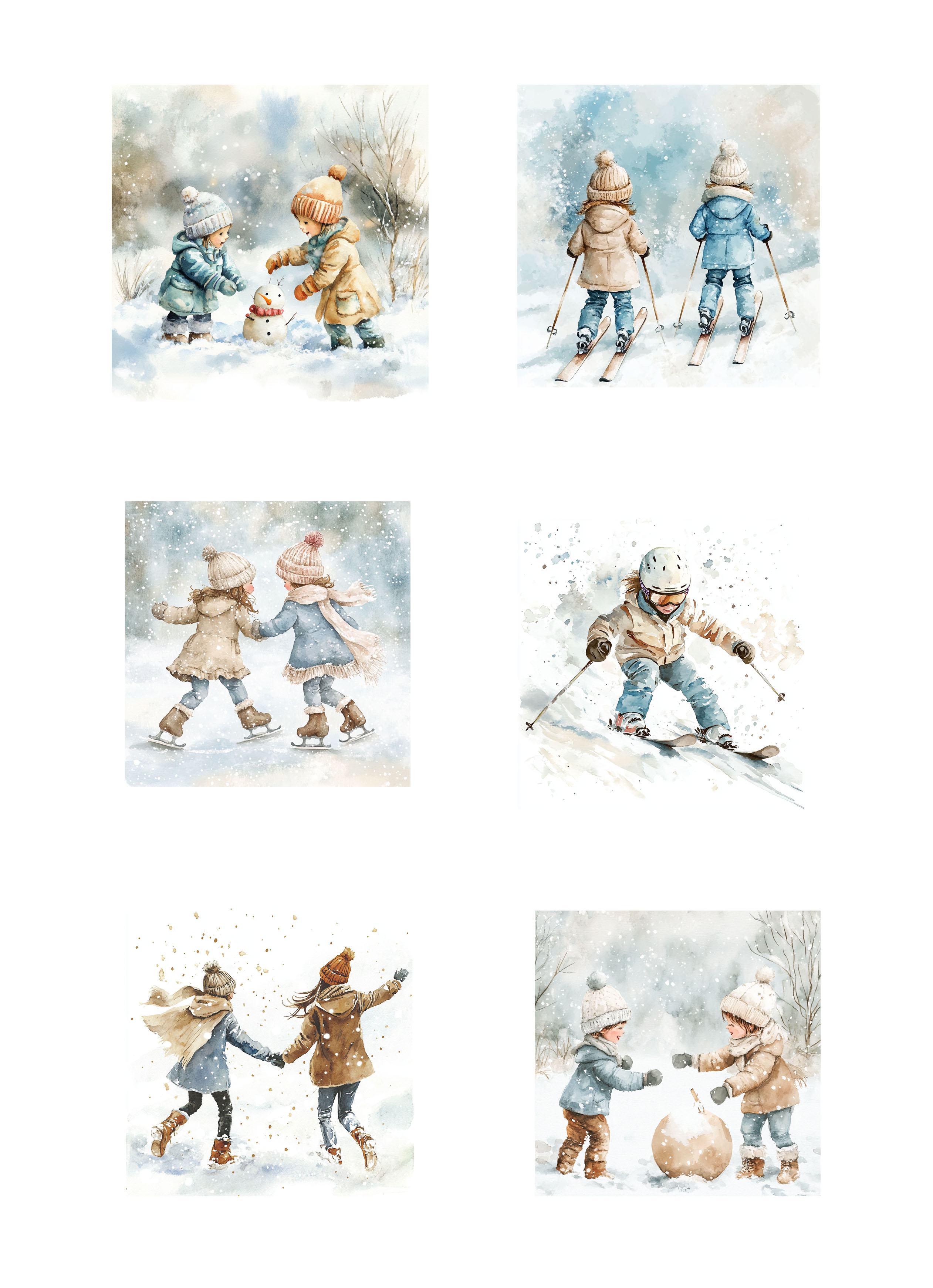 Papper Klippark - Children Playing -  A4