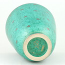 Wilhelm Kåge (Argenta 1959) Green Widening Vase with Leaf Decor 15 cm (2)