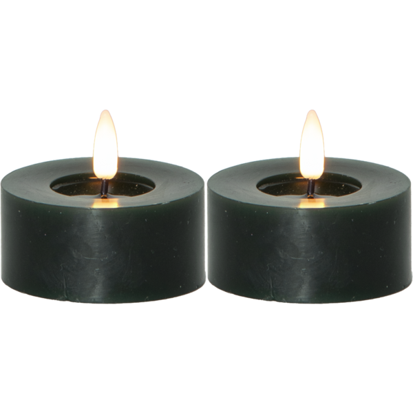 LED Värmeljus Flamme Flow Grön 2-pack - 3