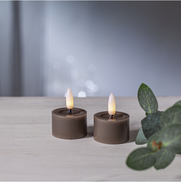 LED Värmeljus Flamme Flow Mullvad 2-pack