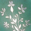 ヴィルヘルム・コーゲ  Argentaシリーズ  脚付きのボウル  花モチーフ  (22cm)  1959年 (2)