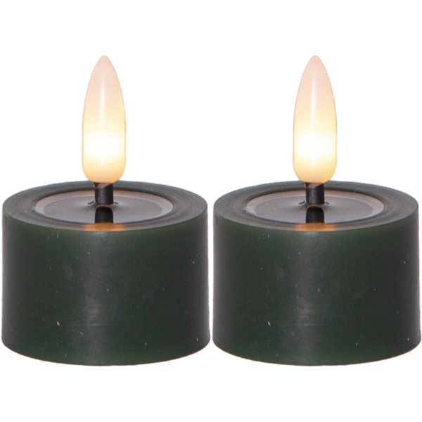 LED Värmeljus Flamme Flow Grön 2-pack - 3