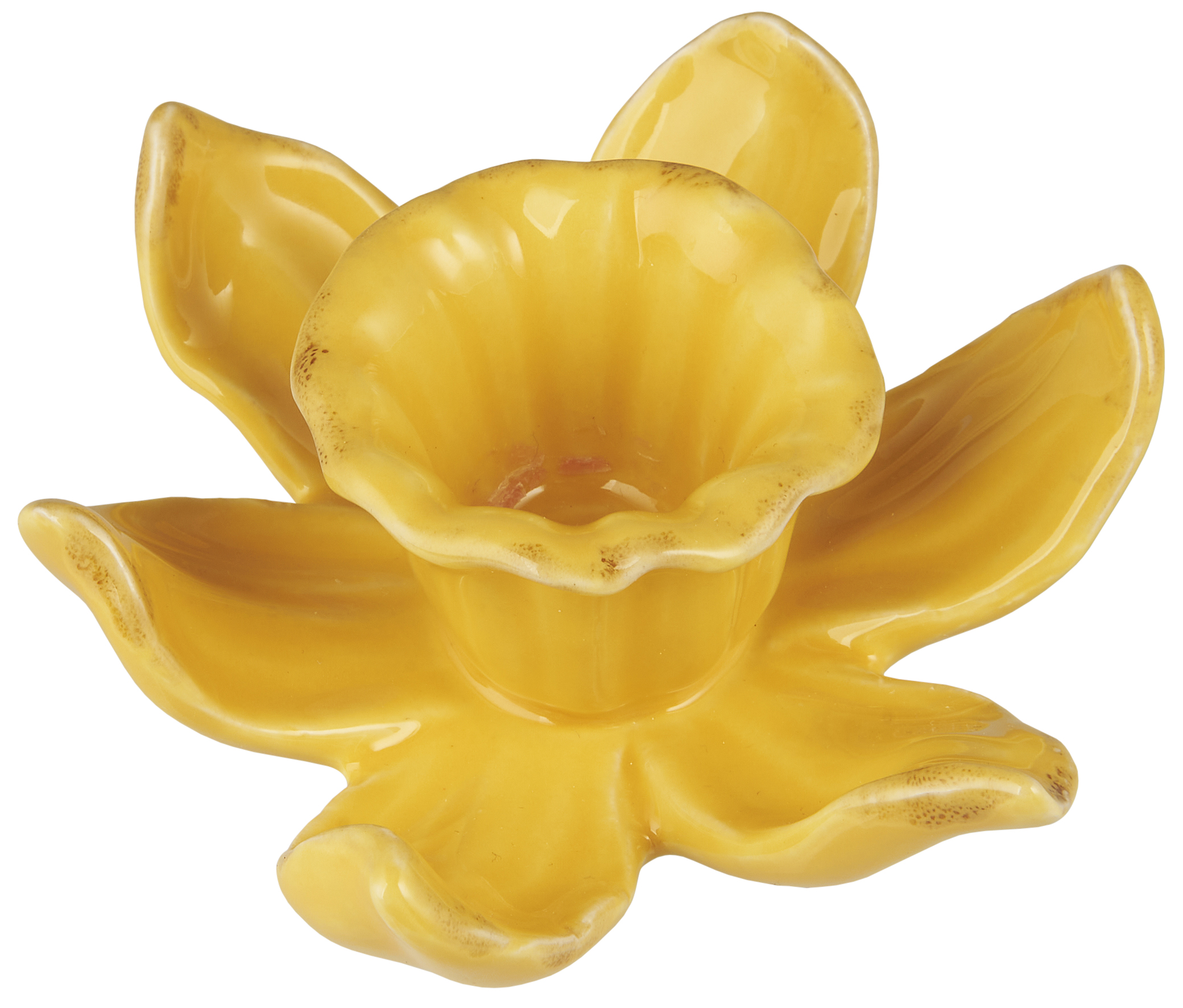 Narcissus - Daffodil Candlestick - Flower - Yellow - Ø11.5 x 4.3 cm - 4