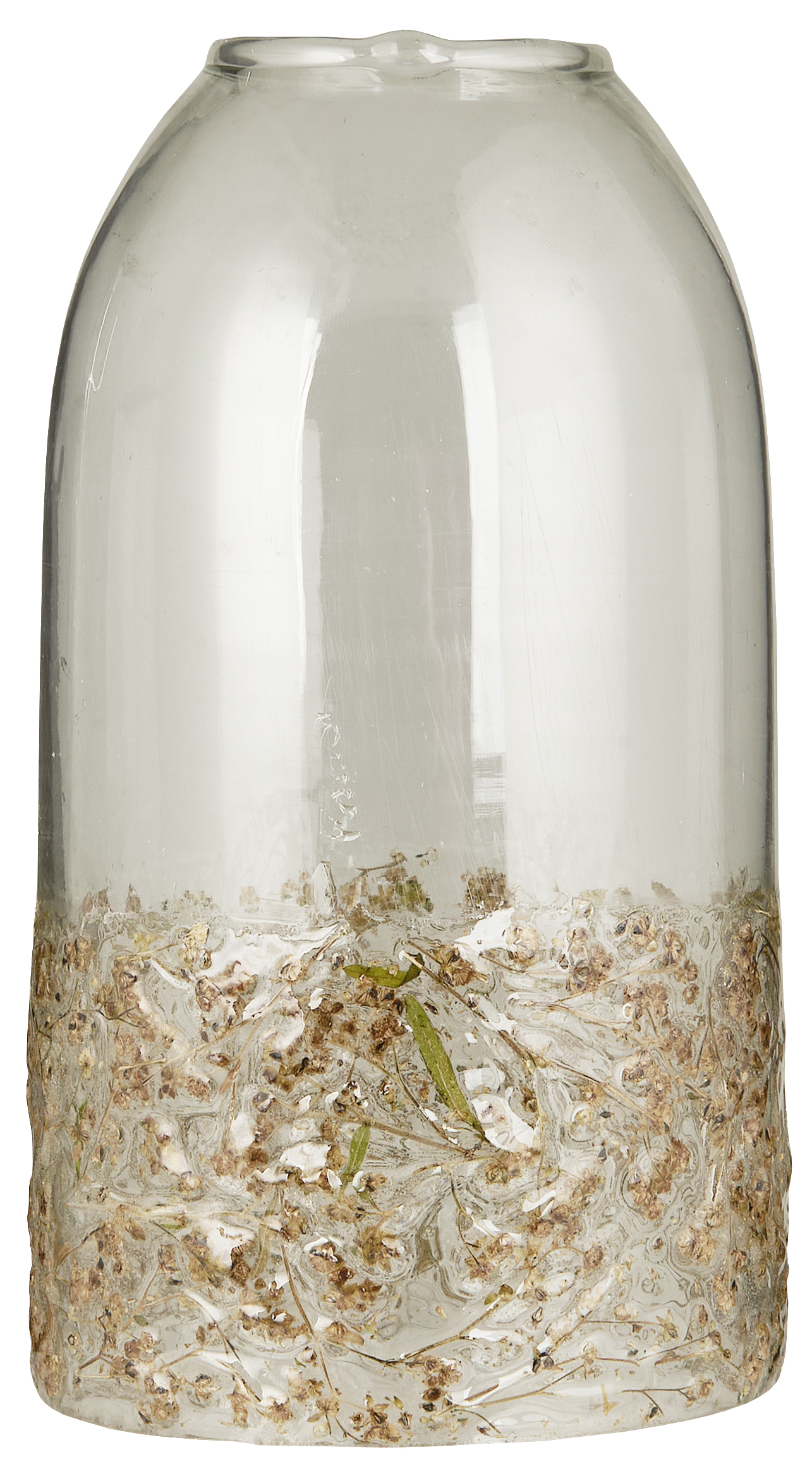 Stormglas - Glaskupa med gräskant - Lykta - 20,5x11,2 cm - 3