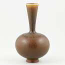 Berndt Friberg (1969) Unique Brown Haresfur Vase 18 cm