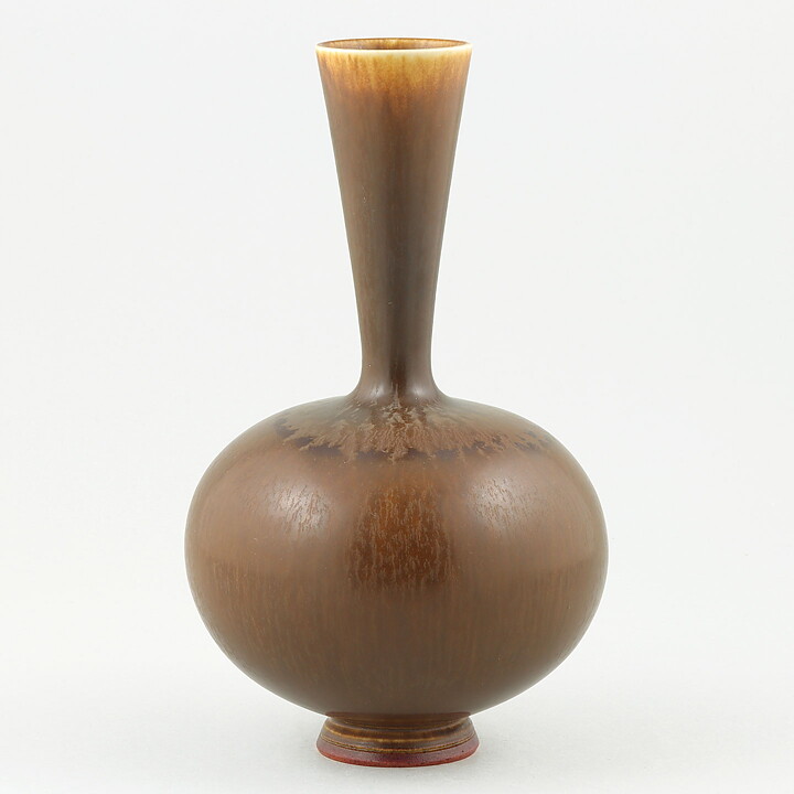 ベルント・フリーベリ  一点もの  ブラウンのベース  兎毫斑  (18cm)  1969年