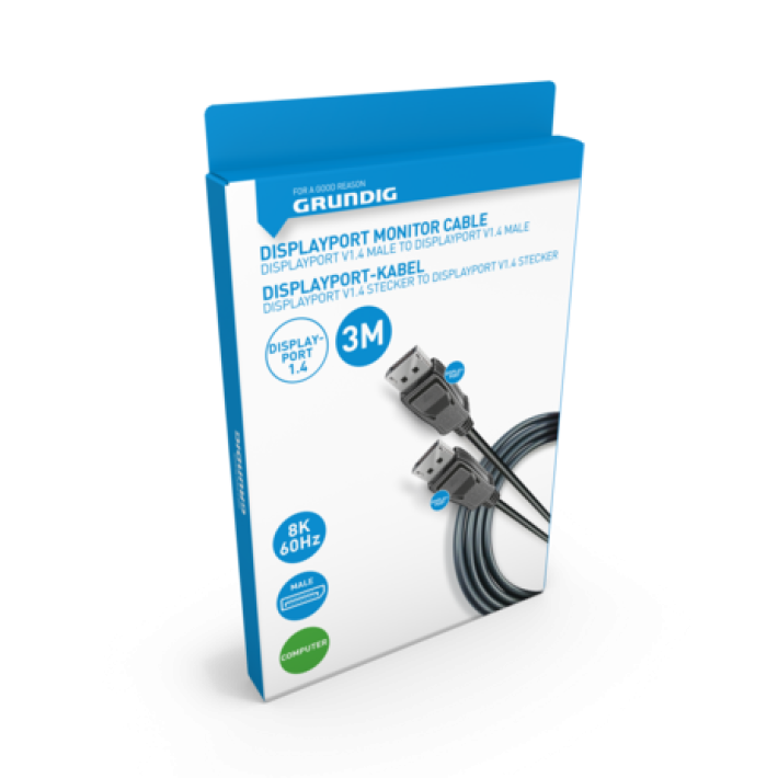 Displayport-kabel 3m