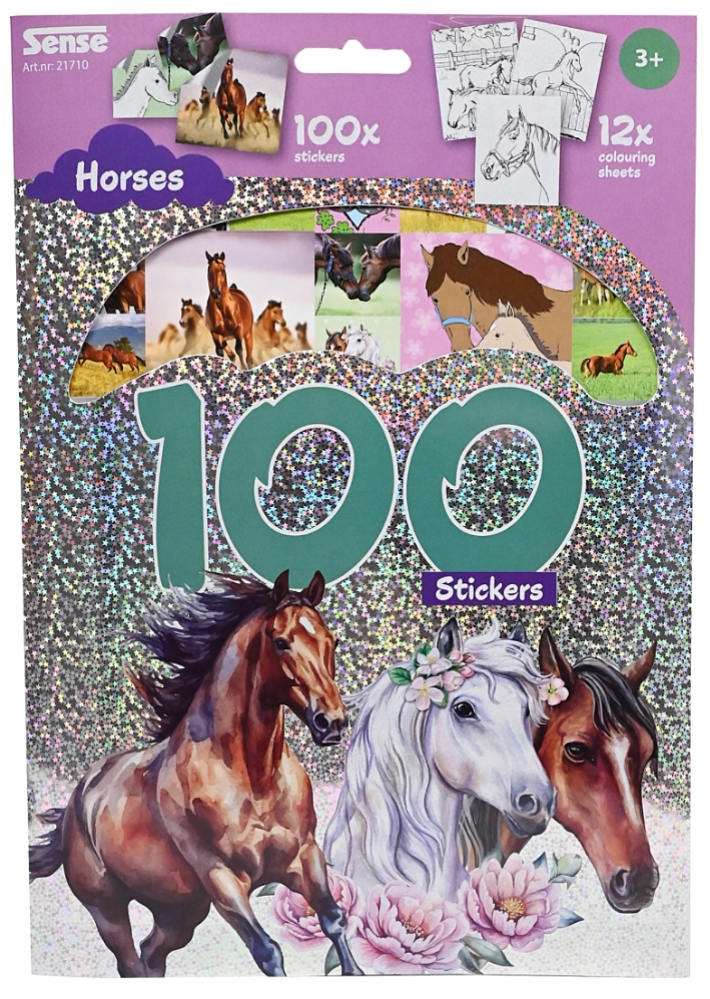 Hästar 100 Stickers Hologram