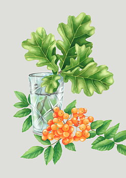 Fine art print "Rönnbärsstilleben" a4 / a3
