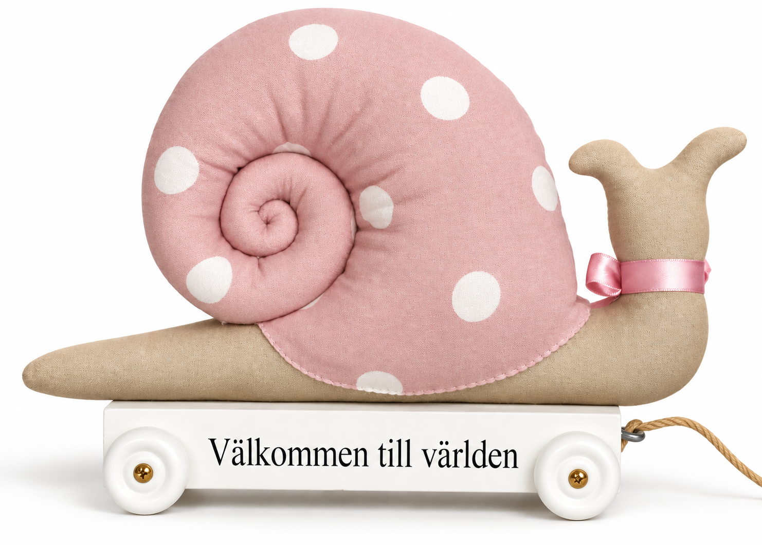 Personlig snigel – doppresent & namngivningspresent | rosa - 2